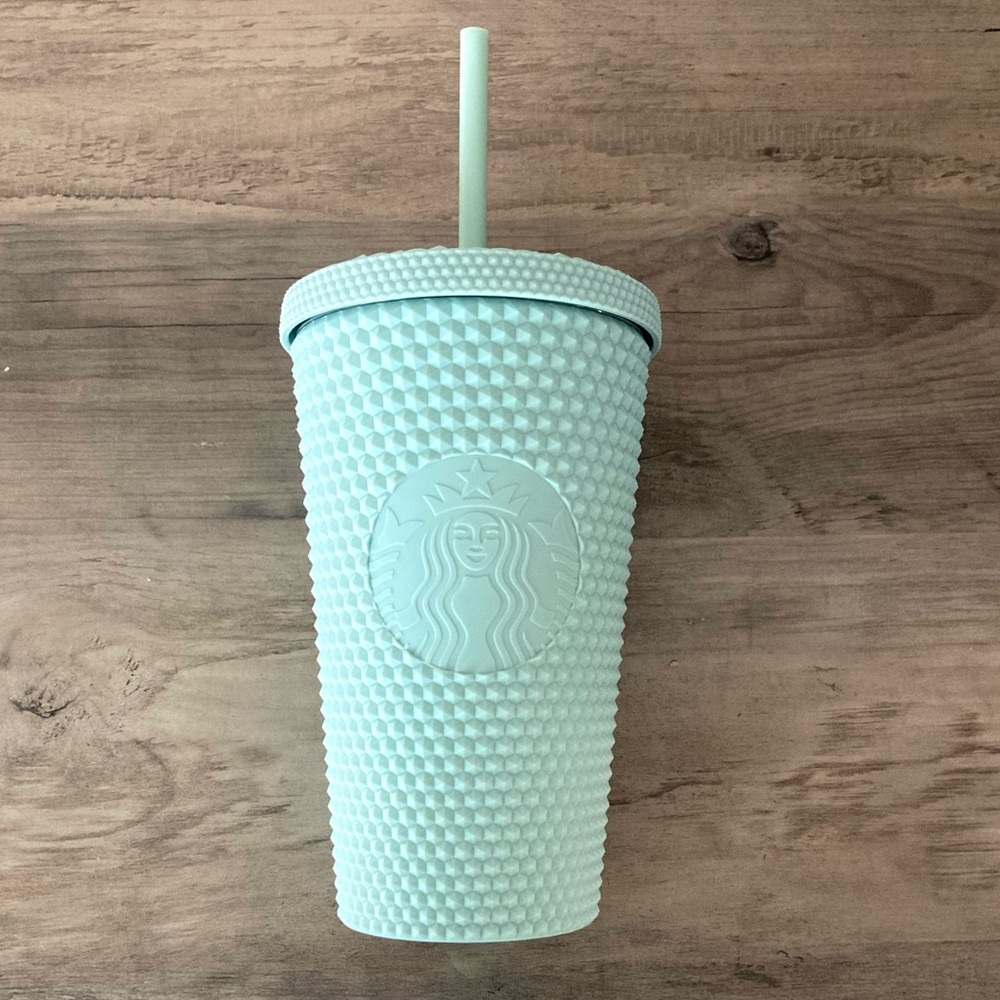 STARBUCKS Matte Mint Studded Grande Tumbler Cold Cup